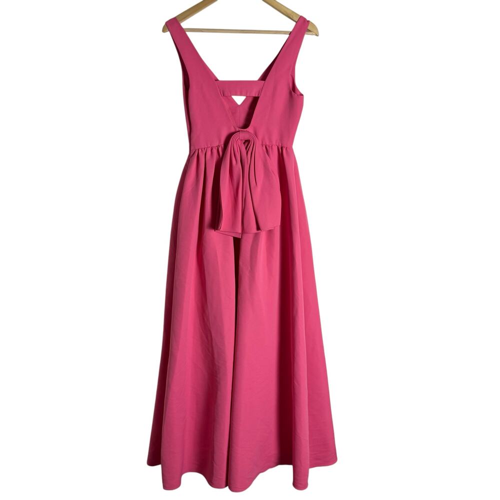 Sachin & Babi Katrina Pink Sleeveless V-Neck Bow Back Formal Gown Size 0 - Picture 13 of 16